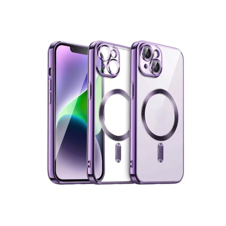 Newface Apple iPhone 15 Kılıf Kross Magneticsafe Kapak - Mor