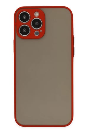 Newface Apple iPhone 15 Pro Kılıf Montreal Silikon Kapak - Kırmızı