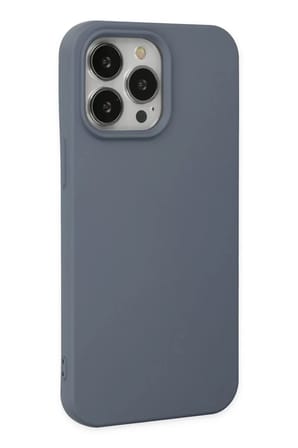 Newface Apple iPhone 15 Pro Max Kılıf Nano içi Kadife Silikon - Gri