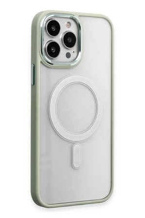 Newface Apple iPhone 15 Pro Max Kılıf Room Magneticsafe Silikon - Su Yeşili