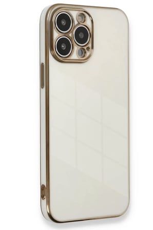 Newface Apple iPhone 15 Pro Kılıf Volet Silikon - Beyaz