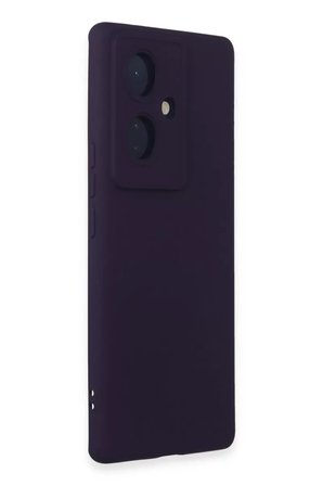 Newface Vivo V29 Lite Kılıf Nano içi Kadife Silikon - Mor