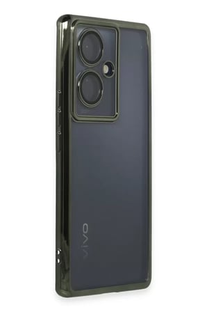 Newface Vivo V29 Lite Kılıf Razer Lensli Silikon - Yeşil