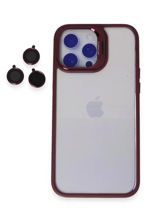 Joko Apple iPhone 14 Pro Kılıf Roblox Lens Standlı Kapak - Bordo