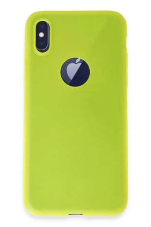 Newface Apple iPhone X Kılıf First Silikon - Parlak Sarı
