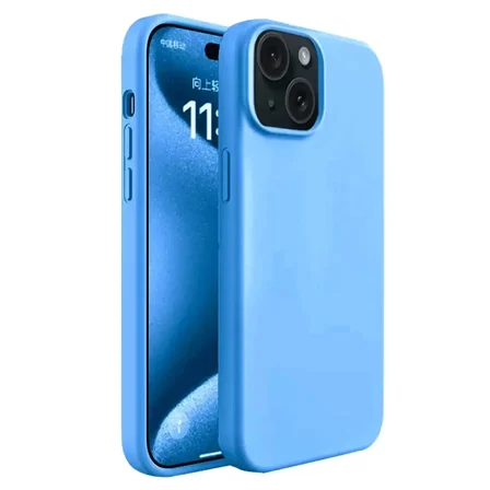 Newface Apple iPhone 15 Kılıf First Silikon - Mavi