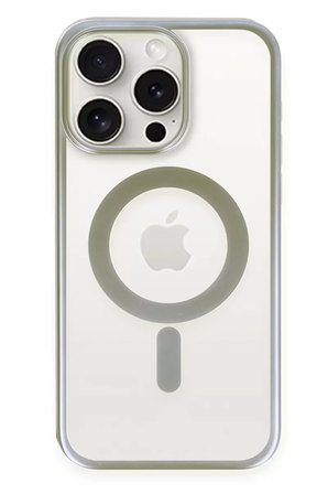 Newface Apple iPhone 15 Pro Max Kılıf Erozi Magsafe Kapak - Gri