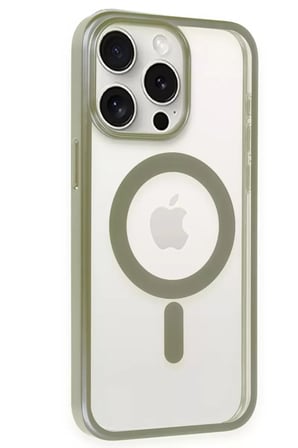 Newface Apple iPhone 15 Pro Max Kılıf Erozi Magsafe Kapak - Gri