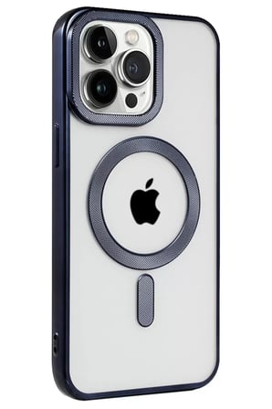 Newface Apple iPhone 15 Pro Kılıf Kronos Magsafe Kapak - Lacivert