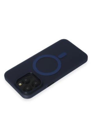 Newface Apple iPhone 15 Pro Max Kılıf Lodos Magneticsafe Mat Kapak - Mavi