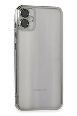 Newface Samsung Galaxy A05 Kılıf Razer Lensli Silikon - Gümüş