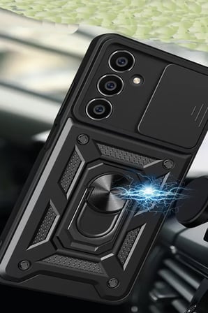 Newface Samsung Galaxy A05S Kılıf Pars Lens Yüzüklü Silikon - Gümüş