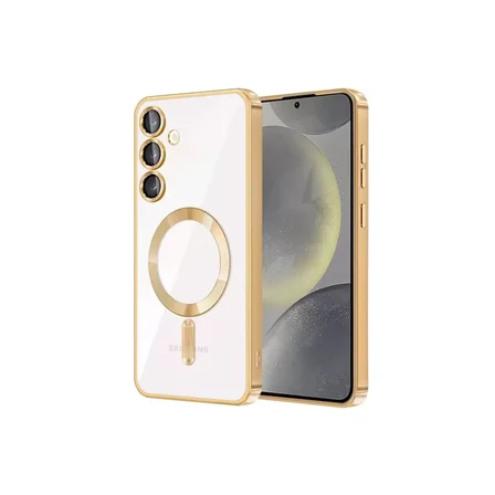 Newface Samsung Galaxy S24 Kılıf Kross Magneticsafe Kapak - Gold