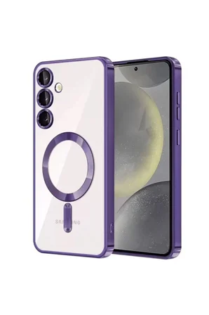 Newface Samsung Galaxy S24 Kılıf Kross Magneticsafe Kapak - Mor