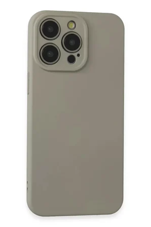 Newface Apple iPhone 15 Pro Max Kılıf Nano içi Kadife Silikon - Beyaz Titanyum