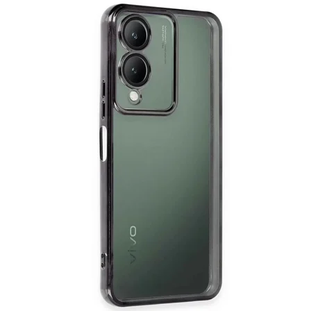 Newface Vivo Y17S Kılıf Razer Lensli Silikon - Siyah