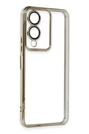 Newface Vivo Y17S Kılıf Razer Lensli Silikon - Gold