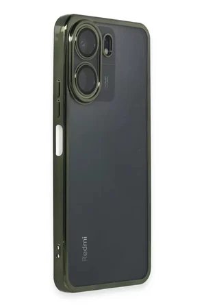 Newface Xiaomi Redmi 13C Kılıf Razer Lensli Silikon - Yeşil