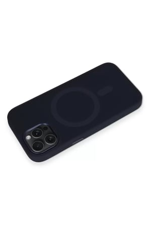 Newface Apple iPhone 15 Pro Max Kılıf Oslo Magsafe Kapak - Lacivert