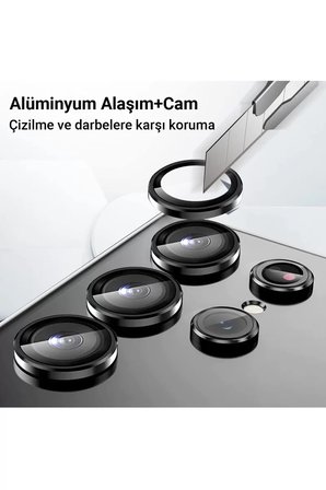 Newface Samsung Galaxy Z Flip 5 Valdez Metal Kamera Lens - Siyah