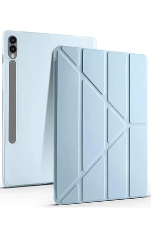 Newface Samsung Galaxy X510 Tab S9 FE 11 Kılıf Kalemlikli Mars Tablet Kılıfı - Mavi