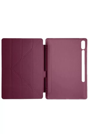 Newface Samsung Galaxy X510 Tab S9 FE 11 Kılıf Kalemlikli Mars Tablet Kılıfı - Mürdüm