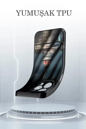 Newface Apple iPhone 14 Pro Kılıf Crew Desenli Kapak - Galata Kulesi