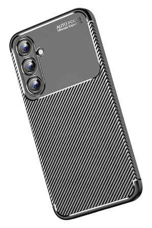 Newface Samsung Galaxy A15 4G Kılıf Auto Focus Karbon Kapak - Siyah