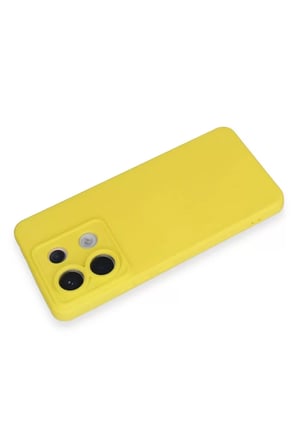 Newface Xiaomi Redmi Note 13 Pro 5G Kılıf Nano içi Kadife Silikon - Sarı