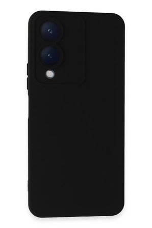 Newface Vivo Y17S Kılıf Nano içi Kadife Silikon - Siyah