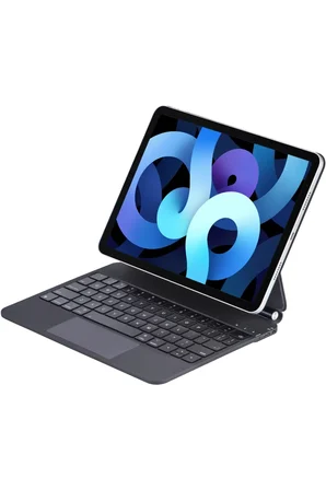 Newface Apple iPad 2022 10.9 (10.nesil) Kılıf X8 Magic Manyetik Klavyeli Tablet Kılıfı - Siyah