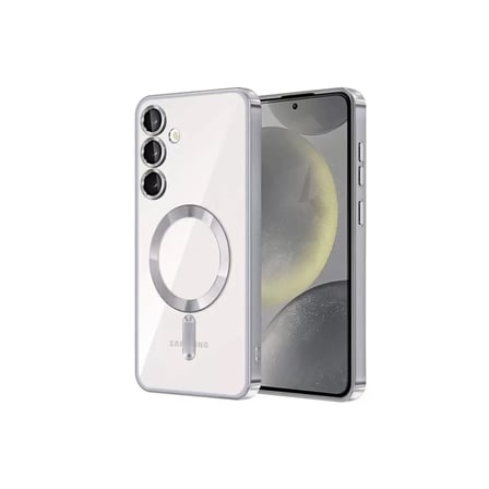 Newface Samsung Galaxy S24 Kılıf Kross Magneticsafe Kapak - Gümüş