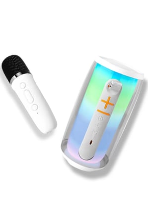 Newface Pluse 6 Mikrofonlu RGB Kablosuz Hoparlör - Beyaz