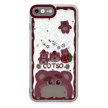 Newface Apple iPhone 7 Kılıf Sweet Desenli Silikon Kapak - Pembe