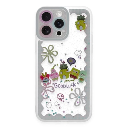 Newface Apple iPhone 14 Pro Kılıf Sweet Desenli Silikon Kapak - Açık Mavi