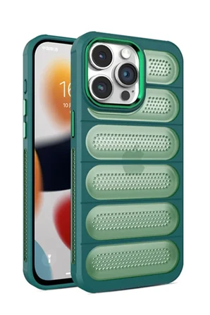 Newface Apple iPhone 14 Pro Max Kılıf Airmax Silikon Kapak - Koyu Yeşil