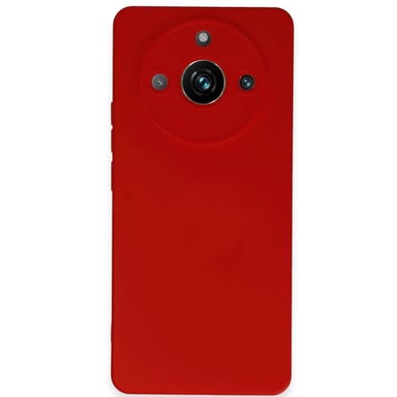 Newface Realme 11 Pro Kılıf Nano içi Kadife Silikon - Kırmızı