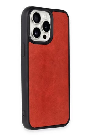 Newface Apple iPhone 14 Pro Max Kılıf Aras Deri Kapak - Kırmızı
