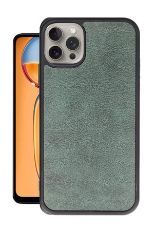 Newface Apple iPhone 14 Pro Max Kılıf Aras Deri Kapak - Koyu Yeşil