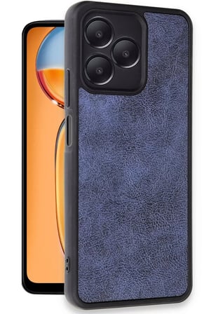 Newface Realme Note 50 4G Kılıf Aras Deri Kapak - Lacivert