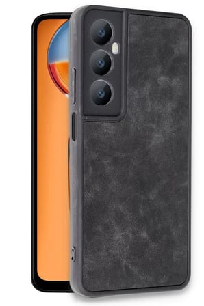 Newface Realme C65 Kılıf Aras Deri Kapak - Siyah