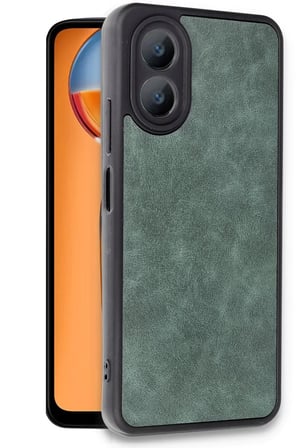 Newface Oppo A38 Kılıf Aras Deri Kapak - Koyu Yeşil