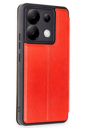 Newface Xiaomi Redmi Note 13 Pro 5G Kılıf Flip Cover - Kırmızı