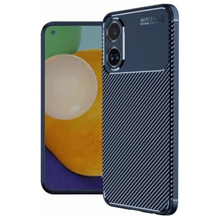 Newface Realme 12 Lite Kılıf Auto Focus Karbon Kapak - Lacivert