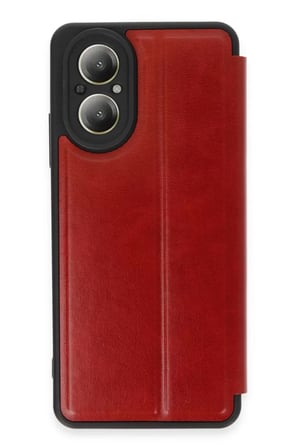 Newface Realme 12 Lite Kılıf Flip Cover - Kırmızı