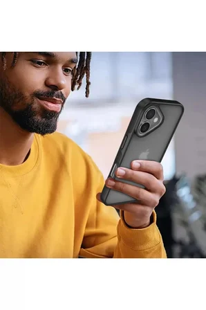 Newface Apple iPhone 16 Kılıf Elegant Kapak - Siyah