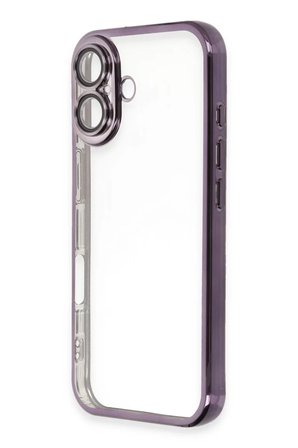 Newface Apple iPhone 16 Plus Kılıf Razer Lensli Silikon - Mor