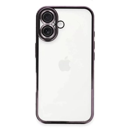 Newface Apple iPhone 16 Plus Kılıf Razer Lensli Silikon - Mor