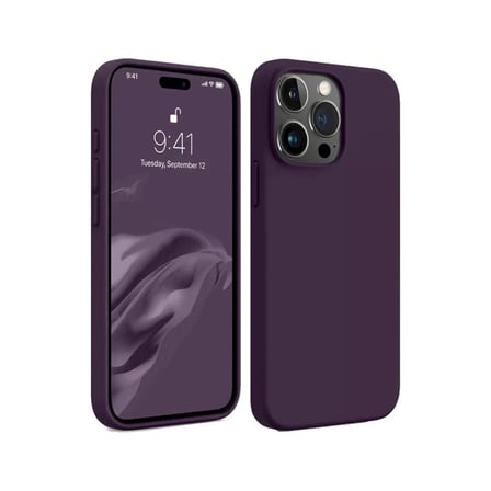 Newface Apple iPhone 15 Pro Max Kılıf First Silikon - Mürdüm