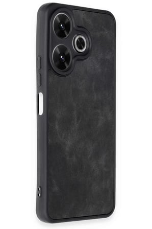Newface Xiaomi Redmi 13 4G Kılıf Aras Deri Kapak - Siyah